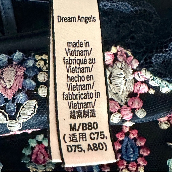 Victoria’s Secret Dream Angels Embroidered Black Bustier Corset Top Size Medium - Picture 5 of 8